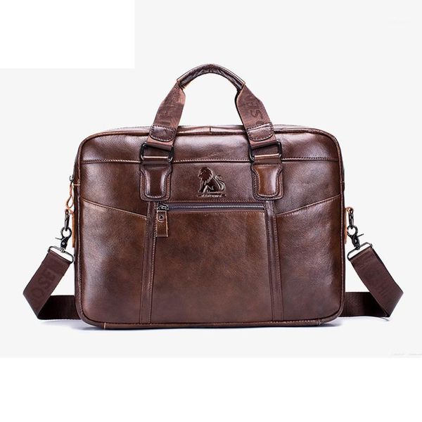men's genuine leather briefcase casual male totes handbag first layer cowhide business men purse shoulder messenger lapbag1
men's genuine leather briefcase casual male totes handbag first layer cowhide business men purse shoulder messenger lapbag1