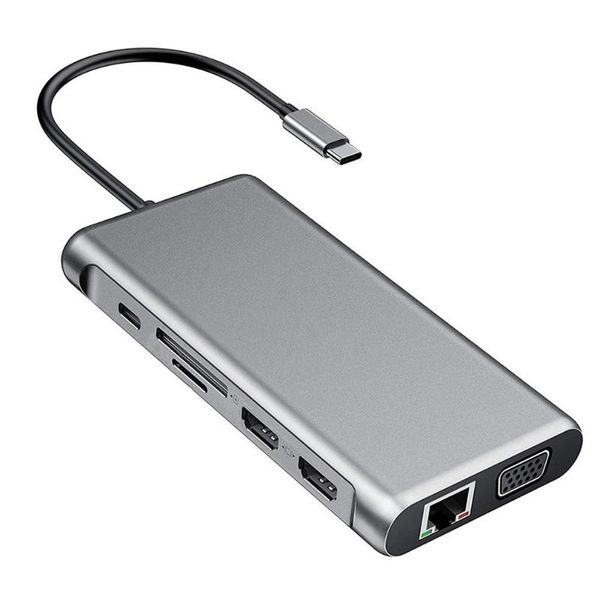 hubs tebe usb type c hub for dual 4k usb3.0 usb2.0 pd charging vga audio jack rj45 3.5mm with adapter
hubs tebe usb type c hub for dual 4k usb3.0 usb2.0 pd charging vga audio jack rj45 3.5mm with adapter