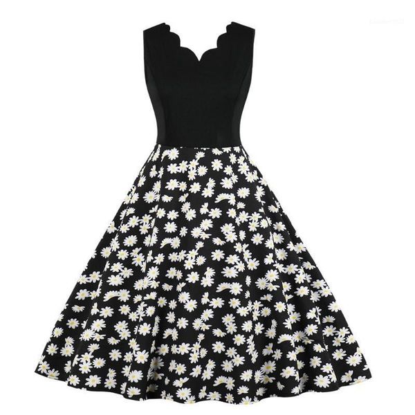 casual dresses black white vintage summer dress women floral print sleeveless v-neck retro robe rockabilly party dress#31, Black;gray
casual dresses black white vintage summer dress women floral print sleeveless v-neck retro robe rockabilly party dress#31, Black;gray