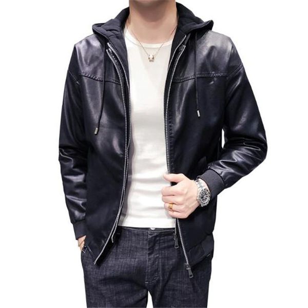 2020 autumn winter motorcycle leather jacket men windbreaker hooded pu jackets male outwear warm pu baseball jackets size m-3xl, Black
2020 autumn winter motorcycle leather jacket men windbreaker hooded pu jackets male outwear warm pu baseball jackets size m-3xl, Black