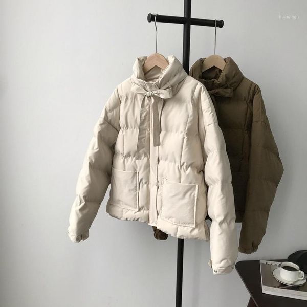 2020 women winter coat long sleeve bowtie stand collar warm thick coat women cotton jacket pocket design casaco feminino1, Black
2020 women winter coat long sleeve bowtie stand collar warm thick coat women cotton jacket pocket design casaco feminino1, Black