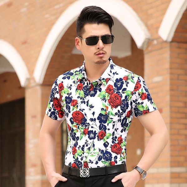 2020 new men's slim fit flower printed shirts male short sleeve floral shirt men basic casual shirts plus size 5xl 6xl 7xl1, White;black
2020 new men's slim fit flower printed shirts male short sleeve floral shirt men basic casual shirts plus size 5xl 6xl 7xl1, White;black