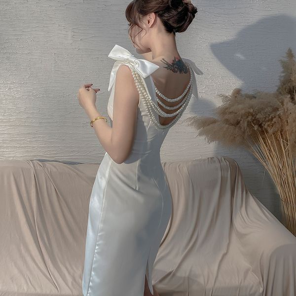 2021 new vintage hepburn elegant white pearl chain dress at knee time v-neck spaghetti girdle women's party dresses 5o39, Black;gray
2021 new vintage hepburn elegant white pearl chain dress at knee time v-neck spaghetti girdle women's party dresses 5o39, Black;gray