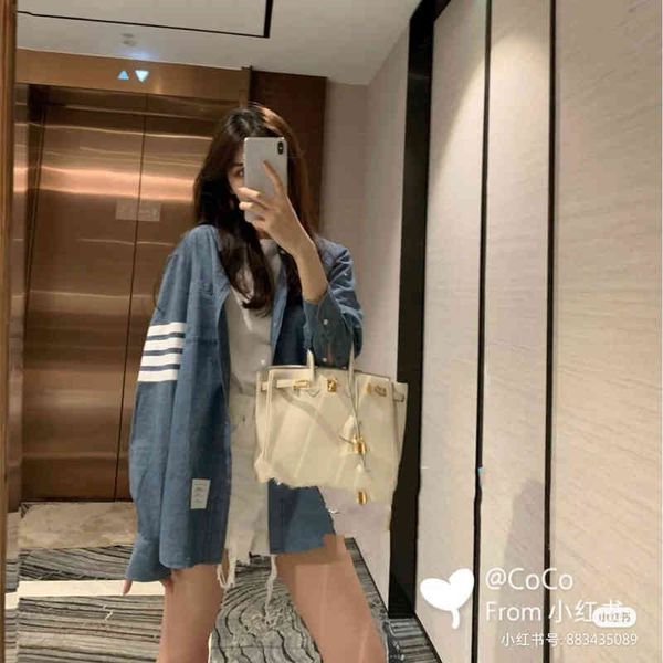 Women's Knits & Tees Correct version TB youth textile fabric ins net red same denim blue men's and women's casual Long Sleeve, White
Women's Knits & Tees Correct version TB youth textile fabric ins net red same denim blue men's and women's casual Long Sleeve, White