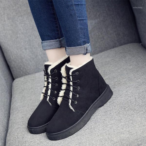 women winter boots short plush snow boots women's keep warm lace up shoes woman solid platform flat ladies comfort short1, Black
women winter boots short plush snow boots women's keep warm lace up shoes woman solid platform flat ladies comfort short1, Black
