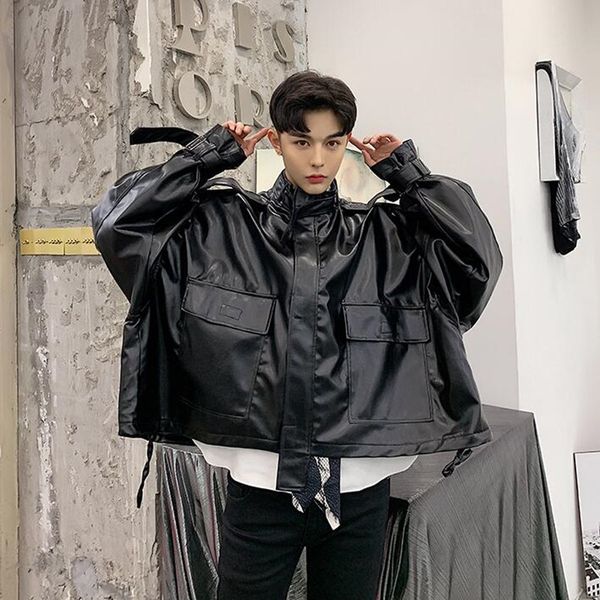 2021 stage punk-hip-hop lounge singer costume big jacket leather and jackets of vintage men 0x8y, Black
2021 stage punk-hip-hop lounge singer costume big jacket leather and jackets of vintage men 0x8y, Black