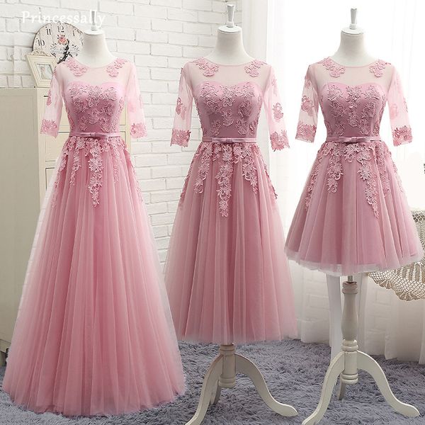 dusty pink bridesmaid dress appliques lace floor length half sleeved robe de doiree formal prom party bride elegant gown new, White;pink
dusty pink bridesmaid dress appliques lace floor length half sleeved robe de doiree formal prom party bride elegant gown new, White;pink