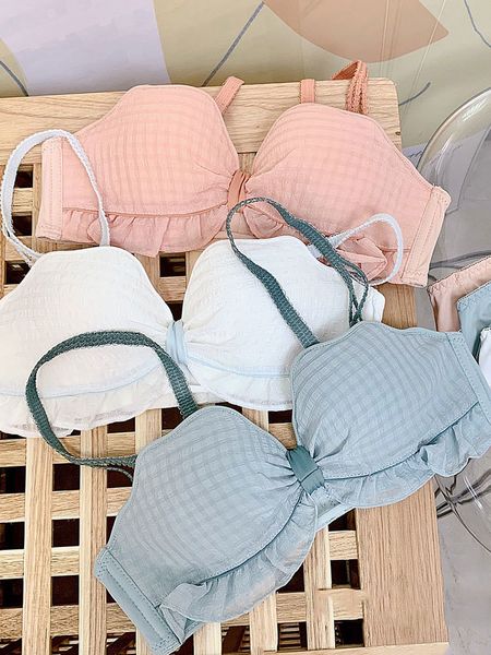 half cup gathered small bra thin breathable rimless bra adjustable girl white underwear
half cup gathered small bra thin breathable rimless bra adjustable girl white underwear