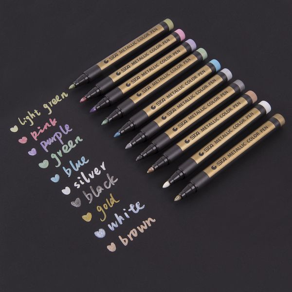 10 Colors Color Art Markers Set Manga Drawing Markers Pen Water-based Paint Pen Watercolor Art Supplies Vtky2297