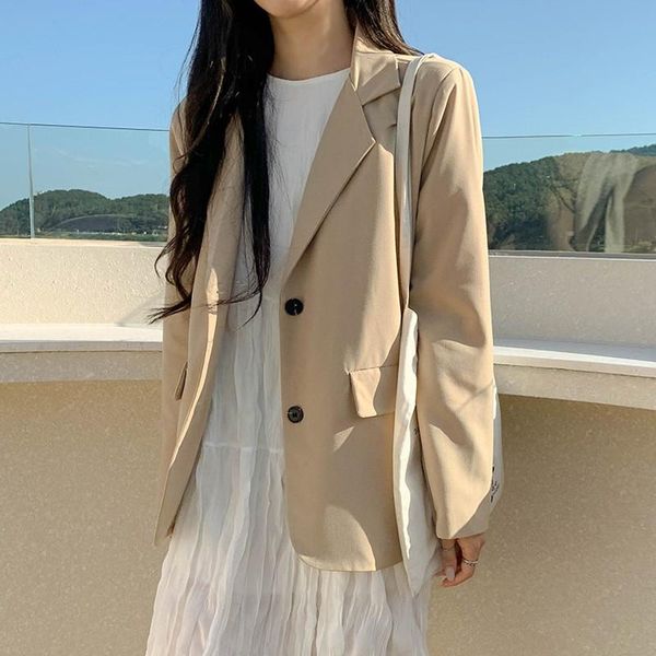 women's suits & blazers han edition pure color recreational leisure jacket female spring single-breasted commuter contracted blazer big, White;black
women's suits & blazers han edition pure color recreational leisure jacket female spring single-breasted commuter contracted blazer big, White;black