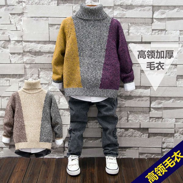 boy's plush baby's thickened high children's collar bottomed sweater autumn and winter clothing, Blue
boy's plush baby's thickened high children's collar bottomed sweater autumn and winter clothing, Blue