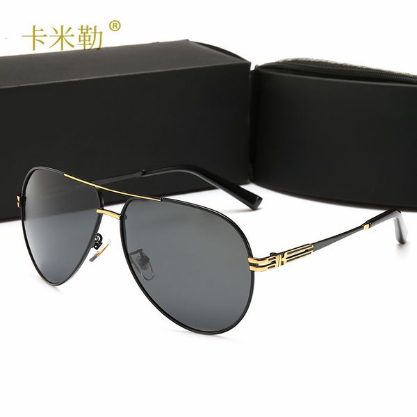 new men's polarized sunglasses men's large frame 8856 kml-designer, White;black