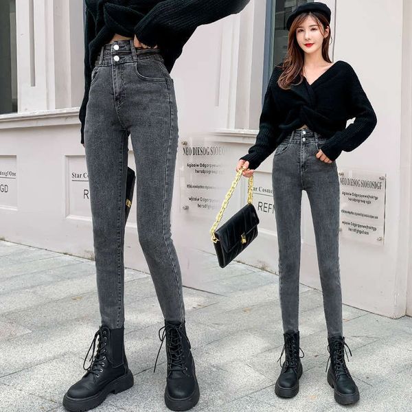 waist multi breasted jeans women's new spring autumn 2021 slim and high elastic pencil pants, Blue
waist multi breasted jeans women's new spring autumn 2021 slim and high elastic pencil pants, Blue