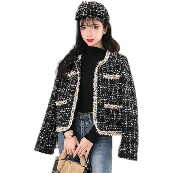 women's jackets winter 2021 women houndstooth suit coat round neck tweed material long sleeve button autumn tassel jacket design, Black;brown
women's jackets winter 2021 women houndstooth suit coat round neck tweed material long sleeve button autumn tassel jacket design, Black;brown