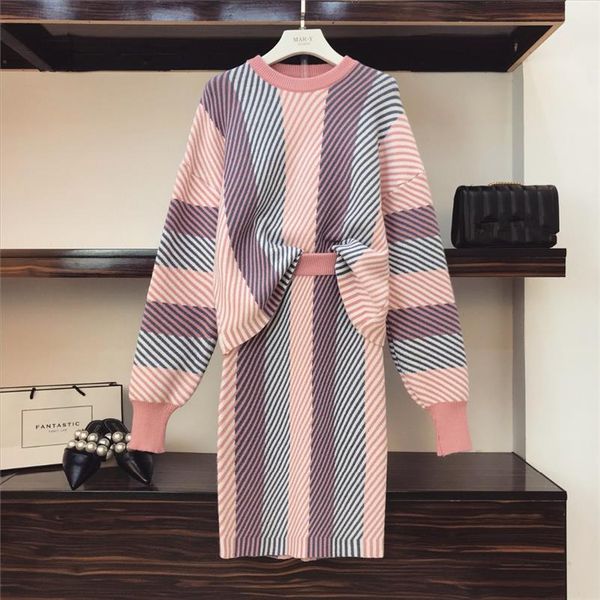 women set 2021 spring knit pullovers skirt set 2 pieces causal suits ladies irregular striped knitted suit, Gray
women set 2021 spring knit pullovers skirt set 2 pieces causal suits ladies irregular striped knitted suit, Gray