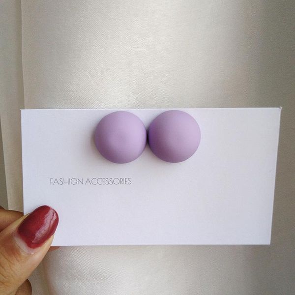 sjdi-279 korean simple lavender round ball clip on earrings elegant geometry purple button round clip earrings no piercing femal, Golden;silver
sjdi-279 korean simple lavender round ball clip on earrings elegant geometry purple button round clip earrings no piercing femal, Golden;silver