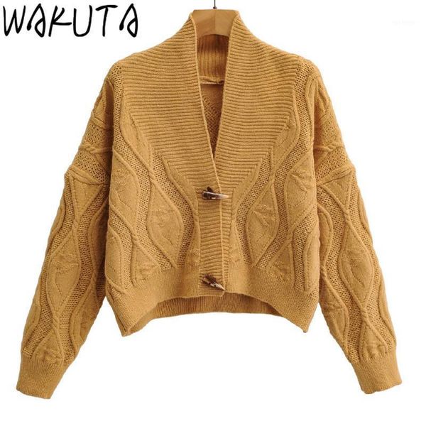 wakuta vintage short cardigan women 2020 autumn new loose long sleeve chic solid color single breasted cropped knitwear 1, White
wakuta vintage short cardigan women 2020 autumn new loose long sleeve chic solid color single breasted cropped knitwear 1, White