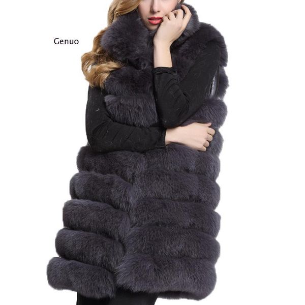 winter new stand collar thick warm long faux fur vest women luxury furry fake fur coats women plus size streetwear, Black
winter new stand collar thick warm long faux fur vest women luxury furry fake fur coats women plus size streetwear, Black