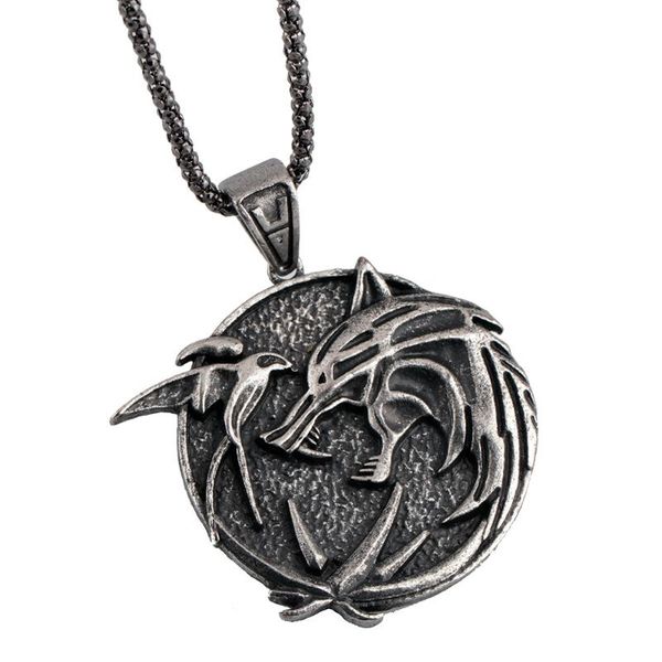 pendant necklaces vintage gothic fashion wizard necklace for men wolf head geralt the wild figure tv jewelry arrival, Silver
pendant necklaces vintage gothic fashion wizard necklace for men wolf head geralt the wild figure tv jewelry arrival, Silver