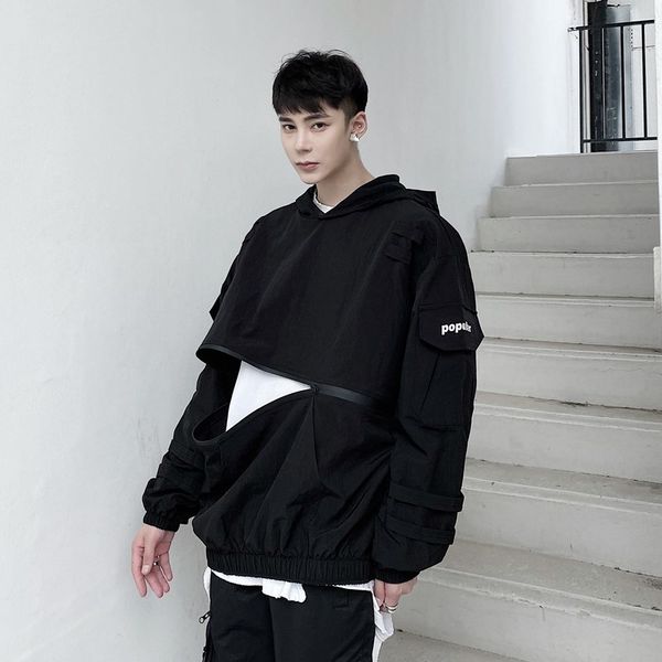 2020 men wind-proof pullover jackets women's streetwear hip released jacket outerwear idmi, Black;brown
2020 men wind-proof pullover jackets women's streetwear hip released jacket outerwear idmi, Black;brown