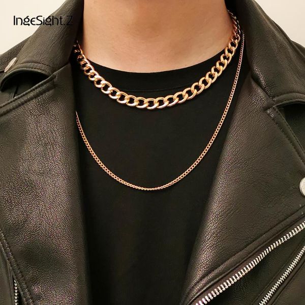 ingesight.z 2pcs/set punk curb miami choker necklace collar vintage gold color link chain long necklaces for women men jewelry, Silver
ingesight.z 2pcs/set punk curb miami choker necklace collar vintage gold color link chain long necklaces for women men jewelry, Silver