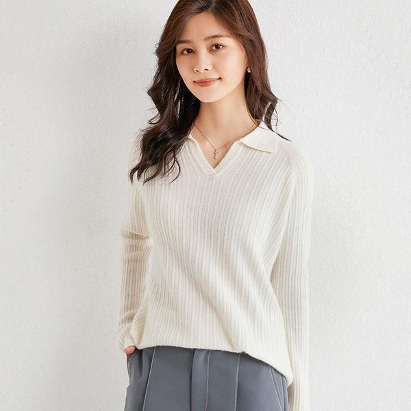 sparsil autumn winter pure wool sweaters for women turn-down collar soft warm jumpers knitted elegant casual female pullovers, White;black
sparsil autumn winter pure wool sweaters for women turn-down collar soft warm jumpers knitted elegant casual female pullovers, White;black