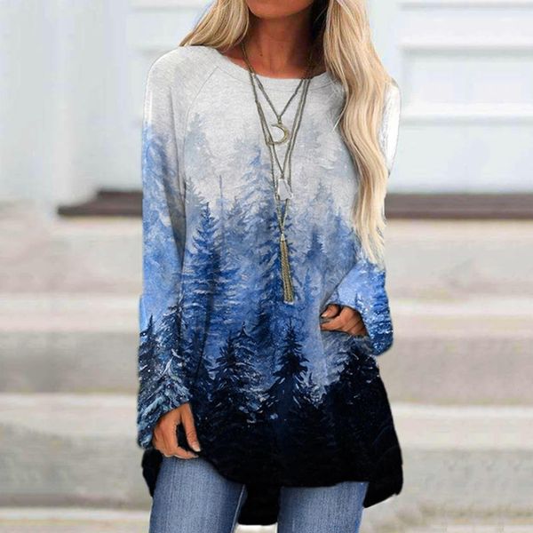 plus size mountain printed tshirt women loose long sleeve o-neck t shirt femme casual t shirt for women roupas femininas, White
plus size mountain printed tshirt women loose long sleeve o-neck t shirt femme casual t shirt for women roupas femininas, White