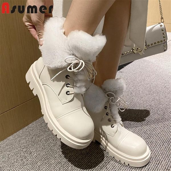 asumer big size 43 winter snow boots women thick bottom casual shoes lace up fashion warm ankle boots women white, Black
asumer big size 43 winter snow boots women thick bottom casual shoes lace up fashion warm ankle boots women white, Black
