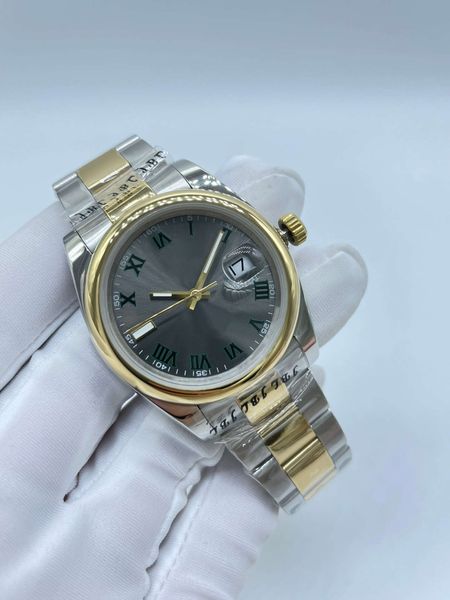 fashion 36mm ladies women's watches automatic mechanical 2813 movement gold stainless steel watch women smooth bezel datejust wristwatc, Slivery;brown
fashion 36mm ladies women's watches automatic mechanical 2813 movement gold stainless steel watch women smooth bezel datejust wristwatc, Slivery;brown