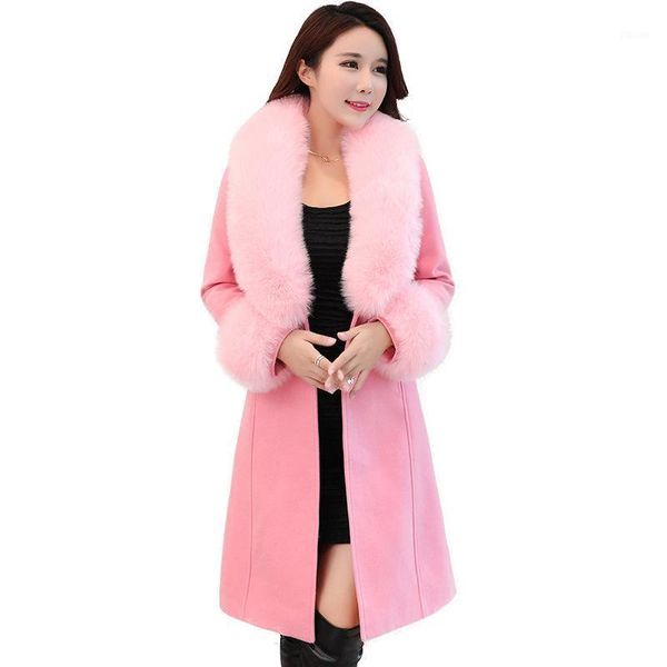 women's jacket 2020 women plus size woolen coat big fur winter elegant belt wool coat mid-length outerwear manteau femme a3451, Black
women's jacket 2020 women plus size woolen coat big fur winter elegant belt wool coat mid-length outerwear manteau femme a3451, Black