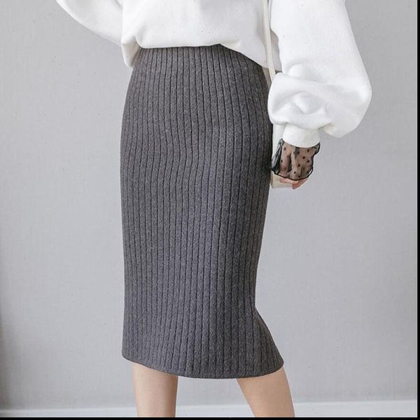 elegant midi knitted skirts women 2020 autumn winter ladies korean high waist pencil skirt black warm long skirt jupe femme
elegant midi knitted skirts women 2020 autumn winter ladies korean high waist pencil skirt black warm long skirt jupe femme