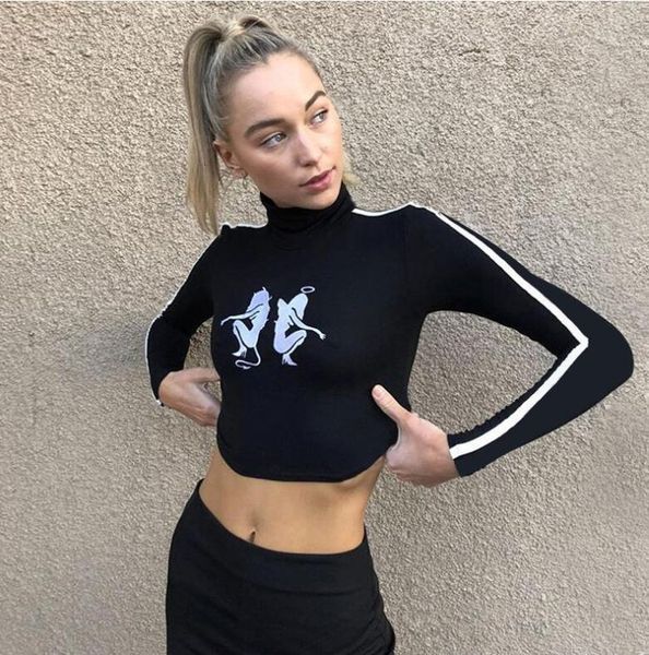 2018 autumn fashion women devil angel print turtleneck long sleeve t shirt drop shipping good quality, White
2018 autumn fashion women devil angel print turtleneck long sleeve t shirt drop shipping good quality, White