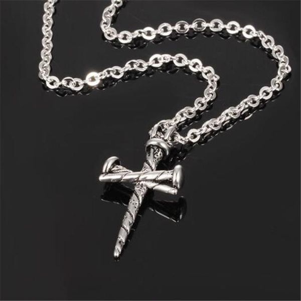 chains nails cross personality men's necklace holiday gifts stainless steel casting pendant chain jewelry, Silver
chains nails cross personality men's necklace holiday gifts stainless steel casting pendant chain jewelry, Silver