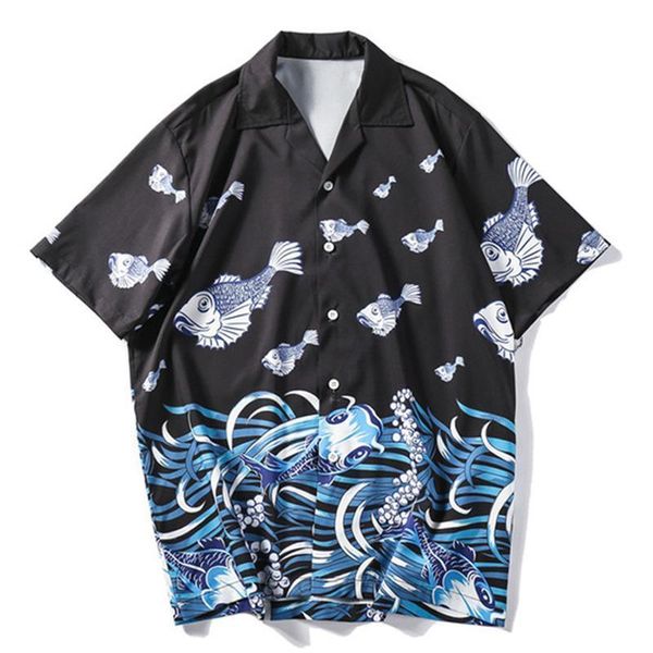 harajuku japanese ukiyoe shirt streetwear fish print hawaiian shirts men hip hop beach shirt summer short sleeve hh125, White;black
harajuku japanese ukiyoe shirt streetwear fish print hawaiian shirts men hip hop beach shirt summer short sleeve hh125, White;black