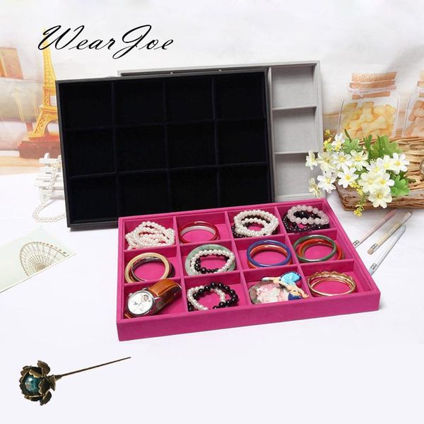 grade 12 grids velvet jewelry bead organizer display case divided tray bracelet bangle watch pendant storage carrying holder, Pink;blue
grade 12 grids velvet jewelry bead organizer display case divided tray bracelet bangle watch pendant storage carrying holder, Pink;blue