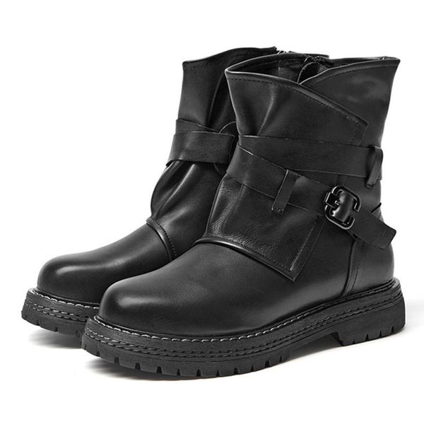 female genuine cow leather shoes woman footwear ankle boots vintage retro footwear handmade sewing rubber med heels riding, Black
female genuine cow leather shoes woman footwear ankle boots vintage retro footwear handmade sewing rubber med heels riding, Black