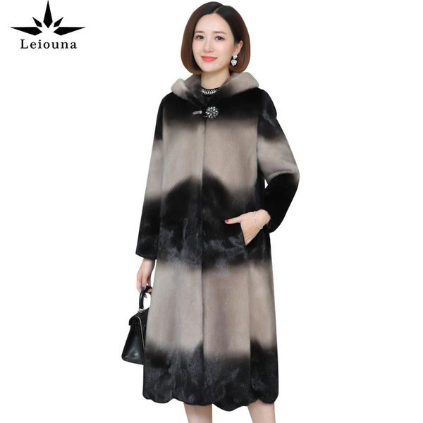 leiouna long thicken plus size slim 2020 new fashion mink parka women's mid-length grass fur mink coats winter women overcoats, Black
leiouna long thicken plus size slim 2020 new fashion mink parka women's mid-length grass fur mink coats winter women overcoats, Black