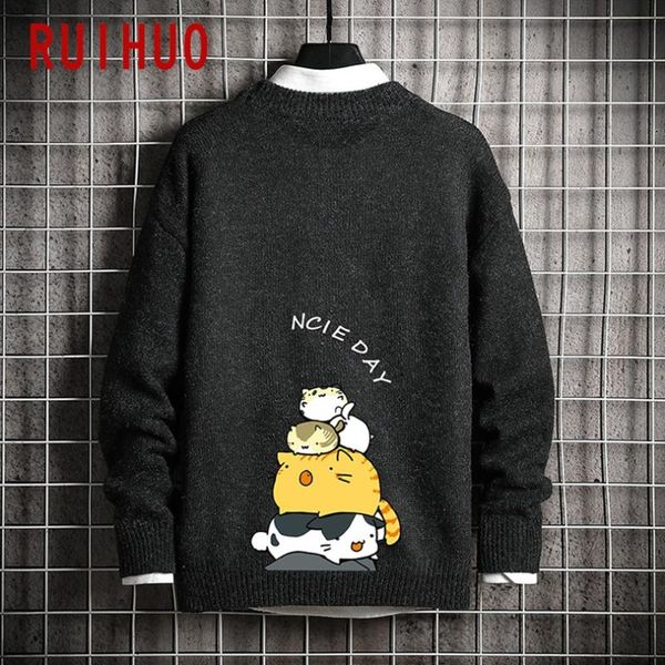 ruihuo cartoon knitted sweater men clothing pull sweaters winter men clothes pullover mens coat 2020 autumn winter new -5xl, White;black
ruihuo cartoon knitted sweater men clothing pull sweaters winter men clothes pullover mens coat 2020 autumn winter new -5xl, White;black