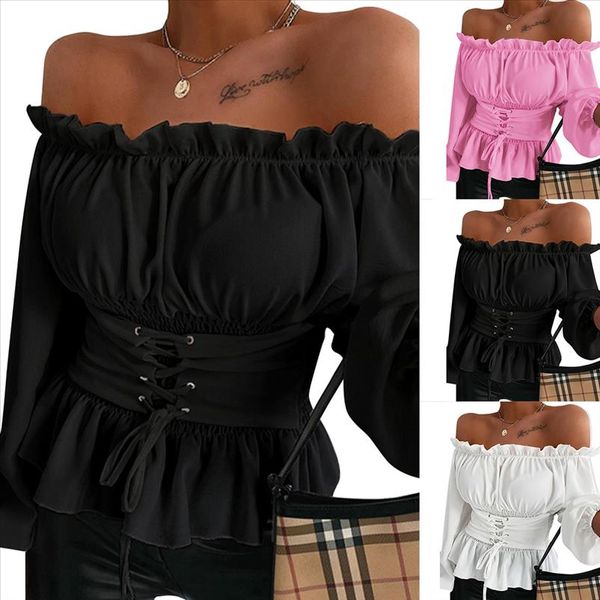 slash шеи женские рубашки и блузки с длинным рукавом рюкзали corset женские топы блузки осень весенняя белая черная розовая женская рубашка, White
slash шеи женские рубашки и блузки с длинным рукавом рюкзали corset женские топы блузки осень весенняя белая черная розовая женская рубашка, White