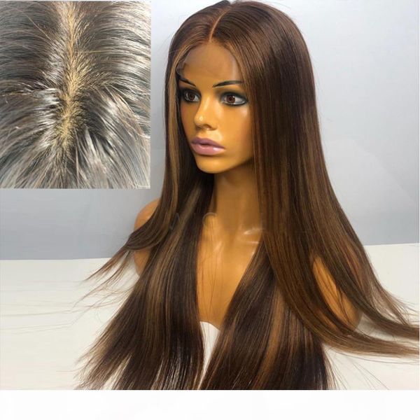 4x4 silk base full lace human hair wig highlight color preplucked silky straight silk wig brazilian remy hair for women, Black;brown
4x4 silk base full lace human hair wig highlight color preplucked silky straight silk wig brazilian remy hair for women, Black;brown