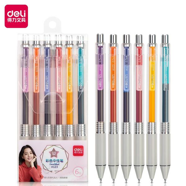 gel pens deli colored set 0.5mm 6 colors student writing pen retractable cute fashion school office stationery ink a123
gel pens deli colored set 0.5mm 6 colors student writing pen retractable cute fashion school office stationery ink a123