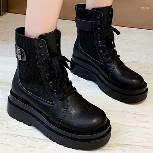 autumn british style women short boots all-match lace-up platform ankle boots women flat motorcycle botas de mujer ll6921, Black
autumn british style women short boots all-match lace-up platform ankle boots women flat motorcycle botas de mujer ll6921, Black