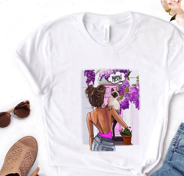 mom girl with cat flower print women tshirt cotton casual funny t shirt gift for lady yong girl tee pm 147, White
mom girl with cat flower print women tshirt cotton casual funny t shirt gift for lady yong girl tee pm 147, White