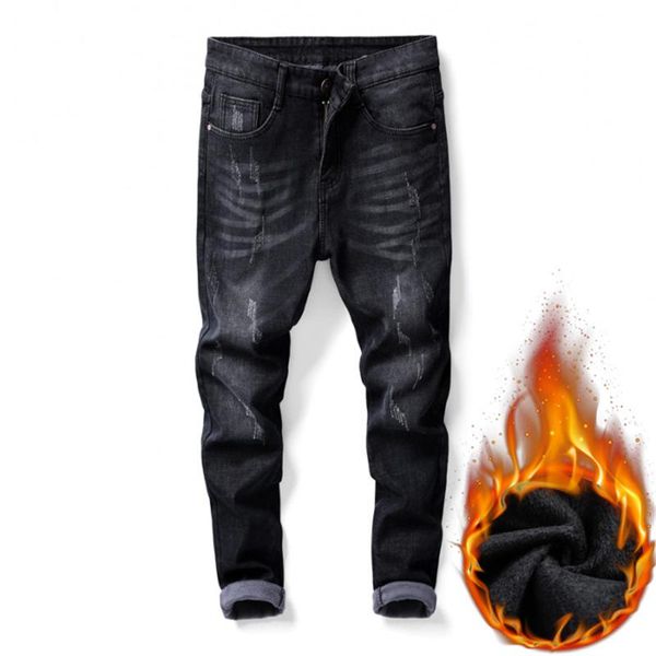 spring and winter warm thick jeans hombre slim straight black jeans vintage men casual loose plus velvet denim trousers pants, Blue
spring and winter warm thick jeans hombre slim straight black jeans vintage men casual loose plus velvet denim trousers pants, Blue
