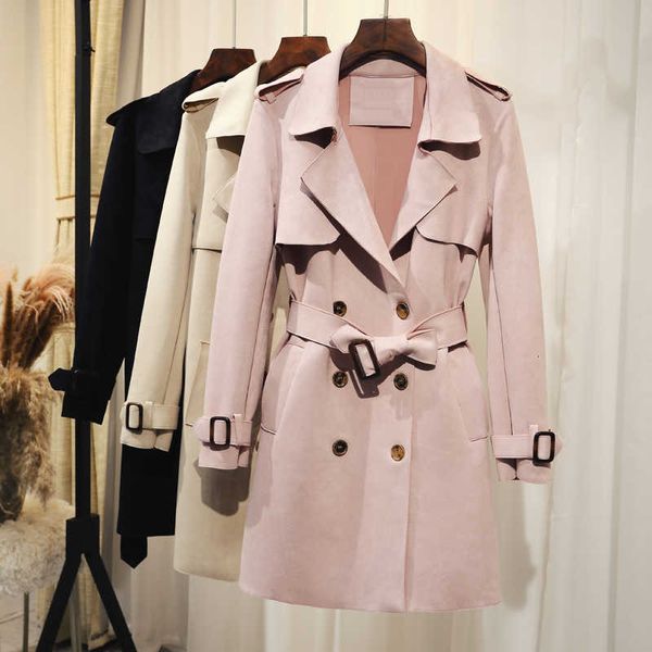 autumn elegant pink women trench coat long double breasted overcoat fashion korean casual women's clothing large size mm60wfy, Tan;black
autumn elegant pink women trench coat long double breasted overcoat fashion korean casual women's clothing large size mm60wfy, Tan;black