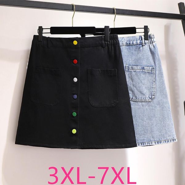2020 spring summer plus size denim skirt for women large loose casual elastic waist retro mini skirts blue black 4xl 5xl 6xl
2020 spring summer plus size denim skirt for women large loose casual elastic waist retro mini skirts blue black 4xl 5xl 6xl