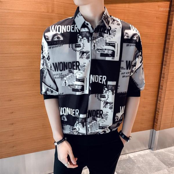 summer pullover shirt men fashion 2020 half sleeve men casual shirts loose all match fashion print shirt for clothes 2colors1, White;black
summer pullover shirt men fashion 2020 half sleeve men casual shirts loose all match fashion print shirt for clothes 2colors1, White;black