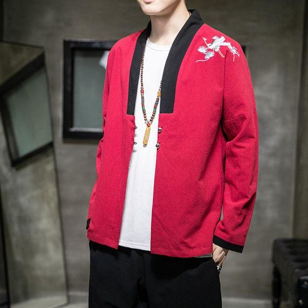 sinicism store mens spring linen embroidery jacket men chinese style casual 2020 jacket male traditional fashion coat oversize, White;black
sinicism store mens spring linen embroidery jacket men chinese style casual 2020 jacket male traditional fashion coat oversize, White;black