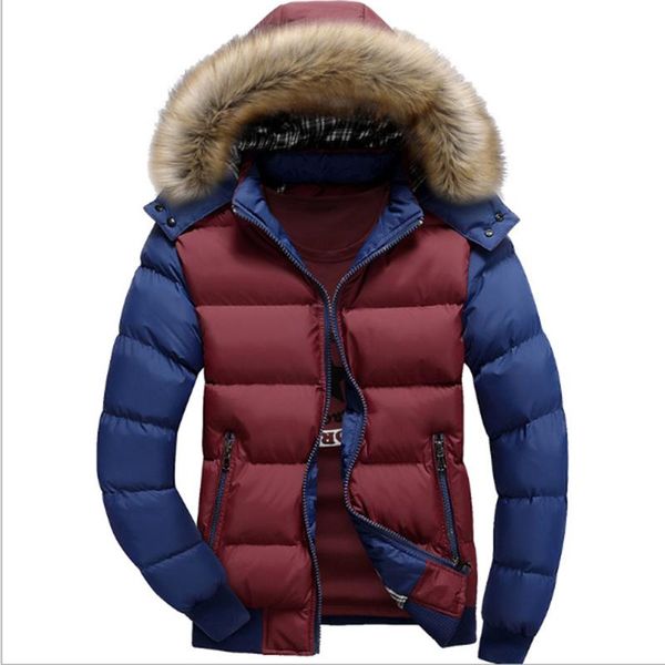 men's winter snow coat jacket cotton jacket casual warm down men's new windproof hooded, Black
men's winter snow coat jacket cotton jacket casual warm down men's new windproof hooded, Black