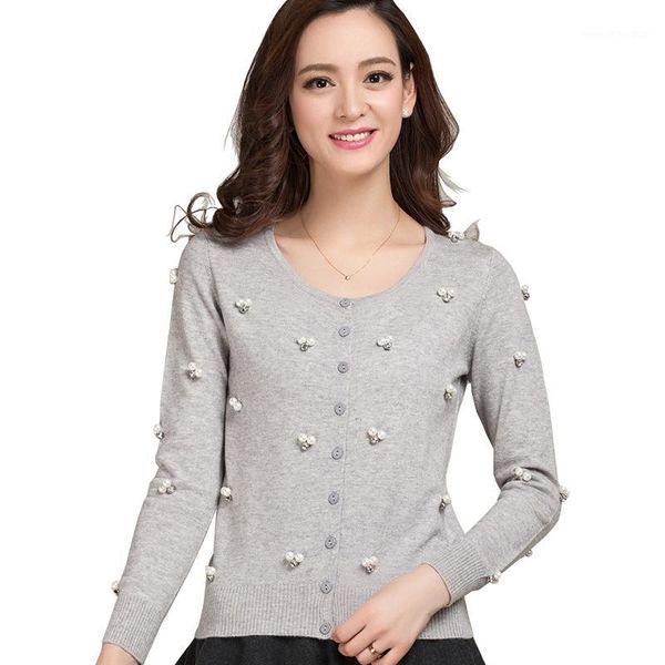 women's knits & tees 2021 autumn winter korean crystal pearl beading sweater cardigan women knitted cardigans female casual grey sweate, White
women's knits & tees 2021 autumn winter korean crystal pearl beading sweater cardigan women knitted cardigans female casual grey sweate, White